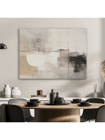 OnlyWow Akustibild Abstrakte Kunst weiß schwarz