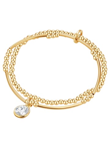 Lulu & Jane Armband gelbgold Kristalle weiß in gelbgold