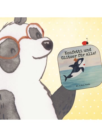 Mr. & Mrs. Panda Untersetzer für Gläser Orca Zylinder Design mit... in Weiß