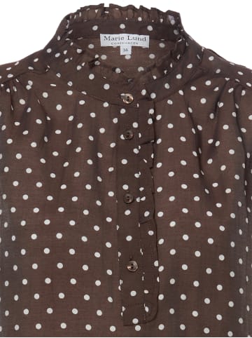 Marie Lund Bluse in schoko weiß - 0002