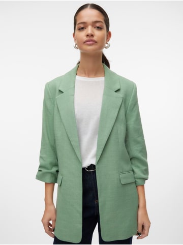 Vero Moda Einfarbiger Blazer Offfener Style Basic Jacket in Grün-2