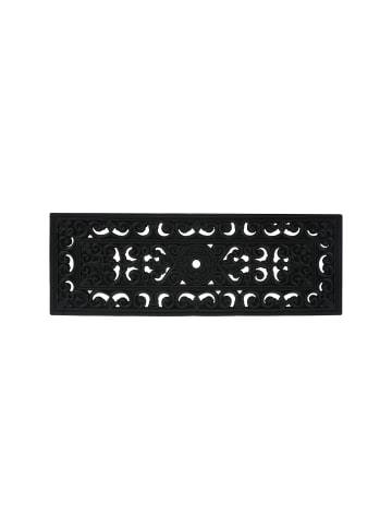 relaxdays Gummi Stufenmatte in Schwarz - 75 x 25 cm