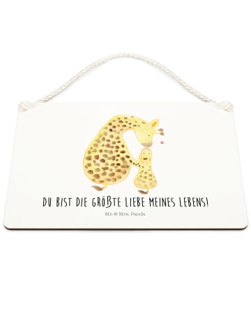 Mr. & Mrs. Panda Wandtafel Giraffe Kind mit Spruch in Weiß