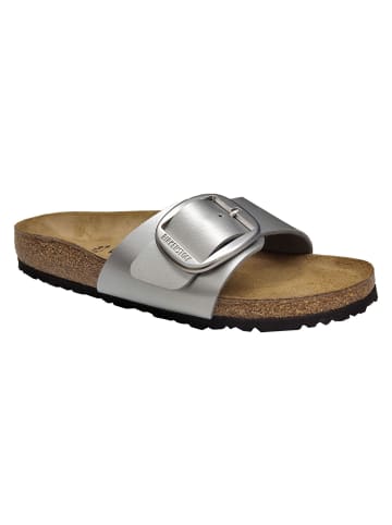 Birkenstock Pantoletten Madrid Big Buckle in silver