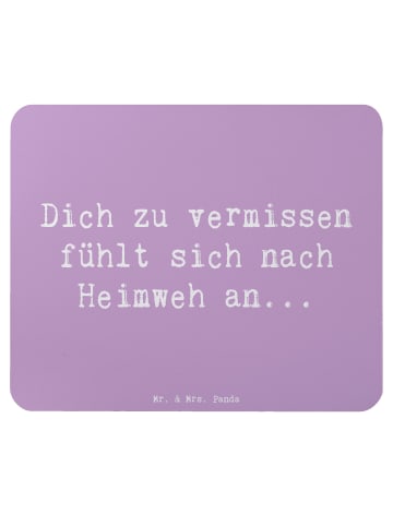 Mr. & Mrs. Panda Mauspad Spruch Heimweh Sehnsucht mit Spruch in Lavendeltraum