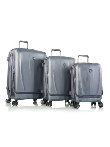 Heys Vantage 4 Rollen Kofferset 3-teilig mit Dehnfalte in slate blue