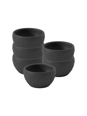 6er Set Eierbecher Manufacture Rock in Schwarz ø 4,8 cm