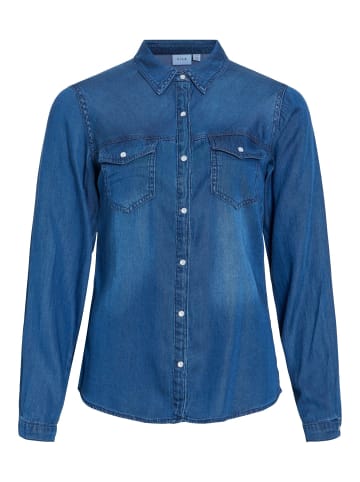 Vila Jeanshemd in Dark Blue Denim 1