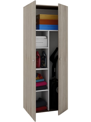 VCM  Holz Besenschrank Staubsauger Putzschrank Vandol in Sonoma-Eiche (Sägerau)