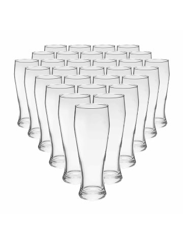 VAN WELL 30er Set Weizenbiergläser (geeicht) Bavaria in 0,5 l in transparent