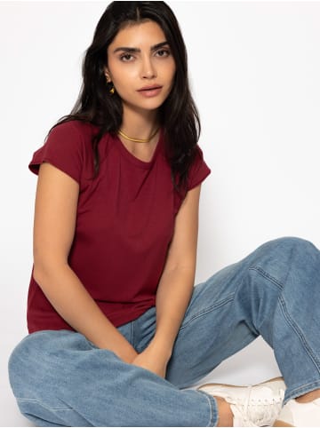 SASSYCLASSY T-Shirt mit Raglannaht in Burgundy