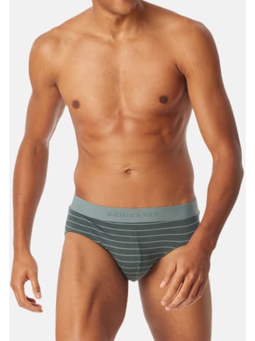 Schiesser Rio Slip / Unterhose 95/5 Cotton in Dunkelblau / grün