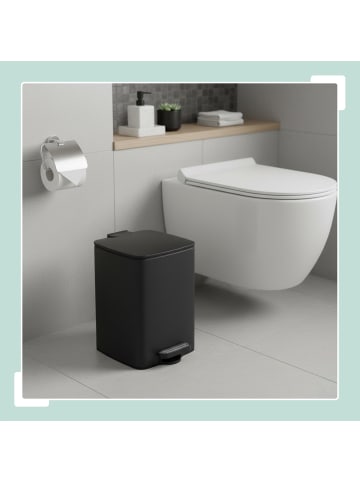 relaxdays Mülleimer in Schwarz - 20 Liter