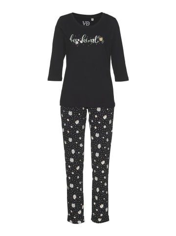 VIVANCE DREAMS Pyjama in schwarz-gemustert