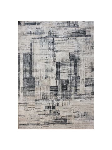 KADIMA DESIGN Waschbarer Teppich Abstrakt, Wohnzimmer schmutzabweisend in Grau