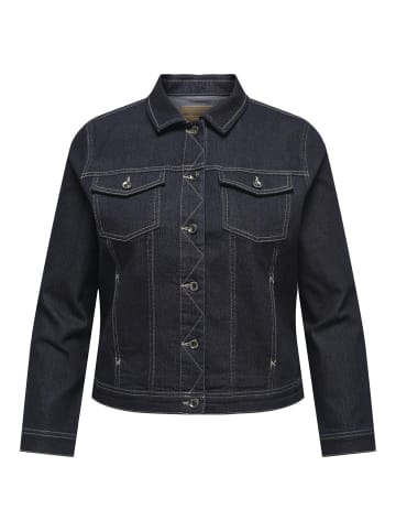 ONLY Carmakoma Jeansjacke in Dark Blue Denim
