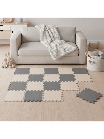 LittleTom Baby Spielmatte Luna 18-tlg. im zwei Farben Mix