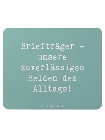 Mr. & Mrs. Panda Mouse Pad Spruch Briefträger Helden mit Spruch in Meeresbrise