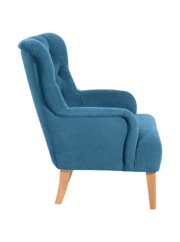 others SESSEL Kaiya Bezug Veloursstoff Buche natur / petrol