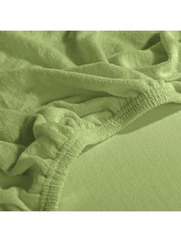 Erwin Müller Frottee Kinder-Spannbettlaken 2er-Pack Erding in lindgrün