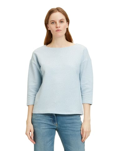 Betty Barclay Sweatshirt mit Struktur in Weiß/Blau