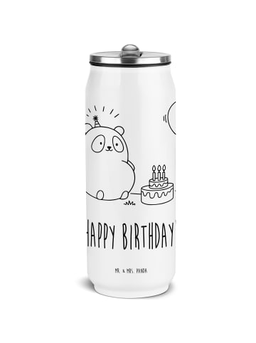 Mr. & Mrs. Panda Trinkflasche Panda Geburtstag mit Spruch in Weiß