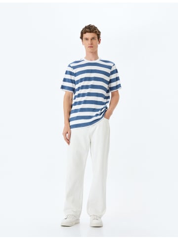 KOTON TSHIRT SS in Blau Gestreift