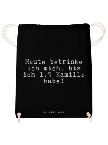 Mr. & Mrs. Panda Gymtasche Heute betrinke ich mich,... mit Spruch in Schwarz