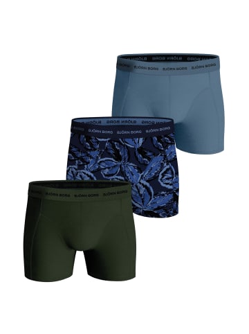 Björn Borg Boxershort 3er Pack in Blau/Grün