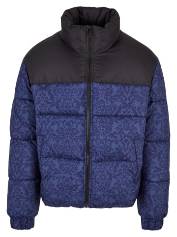 Urban Classics Winterjacken in darkblue damast aop