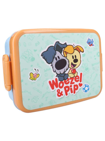 COFI 1453 Woezel & Pip Brotdose – Fröhliche Lunchbox in Blau mit Woezel in Mehrfarbig