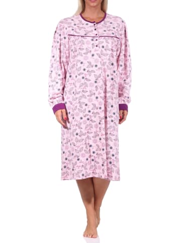 NORMANN Nachthemd Kuschelinterlock - 69624 in rosa