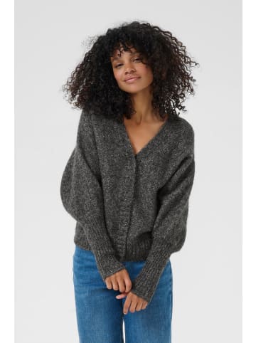 Kaffe Strickjacke KAcuba Regular fit in Dark Grey Melange