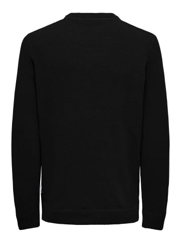 Only&Sons Strickpullover Rundhals Langarm Regular fit in Schwarz-2