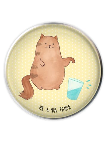 Mr. & Mrs. Panda Abflussstopfen Katze Wasserglas ohne Spruch in Gelb Pastell