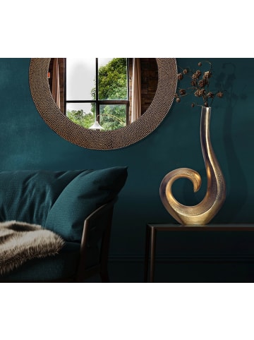 FineBuy Blumentopf in Gold / Aluminium / 26x8x47