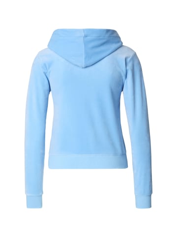 Juicy Couture Juicy Couture Damen Juicy Couture ZIP THROUGH HOODIE WITH ZIP PULL & JC in alaskan blue