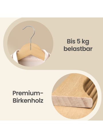 SONGMICS 30er-Set: Kleiderbügel Cason in Gelbbraun - (B)21 x (H)0.8 x (T)42.9 cm