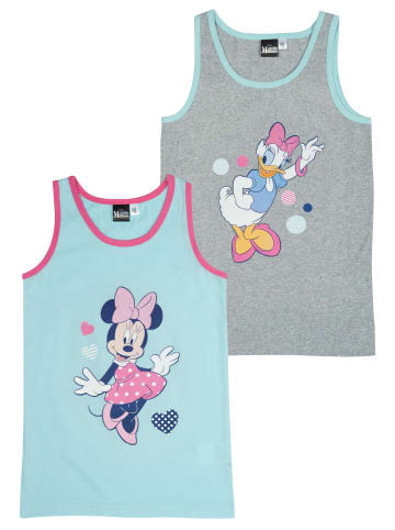 Disney 2er Pack Disney Unterhemd - Minnie und Daisy in blau/grau