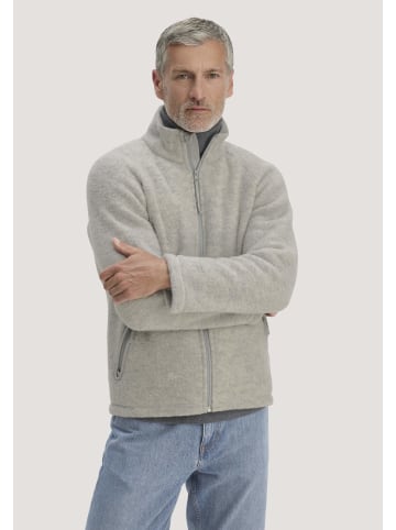 Hessnatur Wollfleece-Jacke in hellgrau