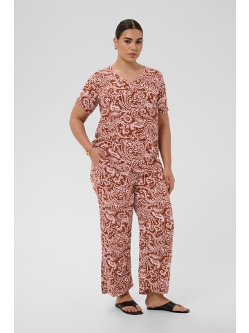 KAFFE curve Bluse kurzarm KCami Regular fit in Henna Ballerina Paisley