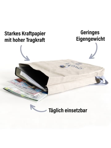 Stoneline Veganer Leder Rucksack 10 l Kraft Papier in Gray