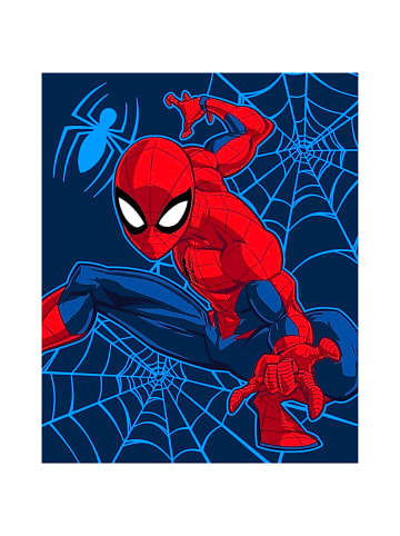 Spiderman Flanelldecke Spider-Man - (L) 160 cm x (B) 130 cm in Blau