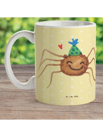 Mr. & Mrs. Panda Kaffeetasse Spinne Agathe Party ohne Spruch in Gelb Pastell