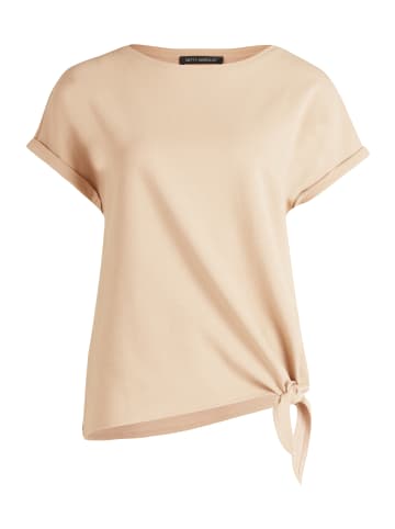 Betty Barclay Halbarm-Shirt mit Schleifenknoten in Beige
