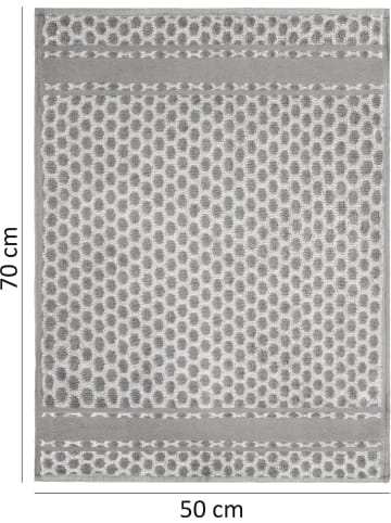 Aspero 6 Frottee Baumwoll Geschirrtücher in Hellgrau / Dunkelgrau