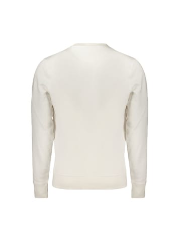 Weiß Baumwolle Herren Sweatshirt