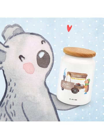 Mr. & Mrs. Panda Teedose Igel Maronen ohne Spruch in Weiß