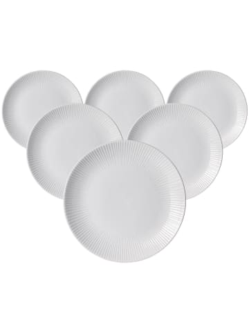 Ritzenhoff & Breker 6er Set Speiseteller Banda in Weiß ø 27 cm