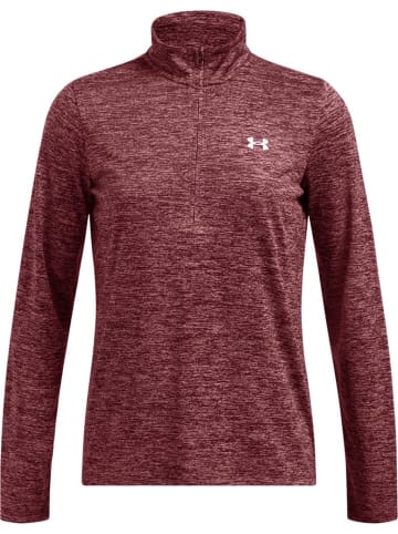 Under Armour Longsleeve "Tech 1/2 Zip- Twist" in Rot